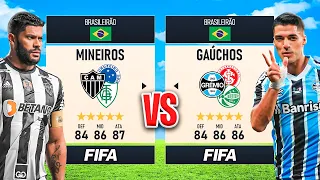 MINEIROS vs GAÚCHOS no BRASILEIRÃO! Quem leva a melhor? 👀 │ FIFA Experimentos