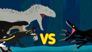 Indominus rex,Indoraptor and Scorpius rex vs Night feeder | AUTO RPG Anything