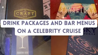 Celebrity cruises drinks packages and drink menus