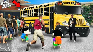 GTA 5 : Franklin Got Admission In School With Shinchan And Pinchan in GTA 5 ! (GTA 5 mods)