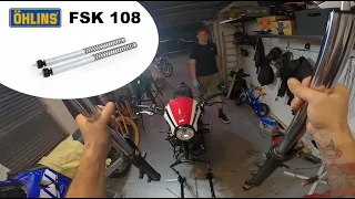 XSR700 Suspension Upgrade Series - Part 2: Ohlins FSK 108 Fork Kit Installation