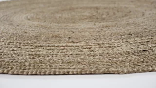 Natural Jute Braided Wheel Indoor Area Rug