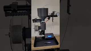 Artme 3D MK1 Filament Extruder making filament from shredded 3d printing waste