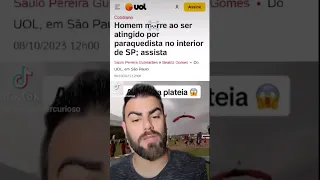 Homem da plateia é atingido por paraquedista no interior de SP; assista…