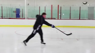 NHL Hockey Shooting Coach Tim Turk Demonstrates  2 Touch Shooting – Cross Body Receive