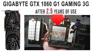 GigaByte GeForce GTX 1060 G1 Gaming 3G - обслуживание (разборка, чистка, замена термопасты)