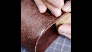 Making a Handmade Leather Phone Bag - ASMR