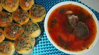 БОРЩ!!! Такого вкусного БОРЩА вы еще не ели / ЧЕСНОЧНЫЕ ПАМПУШКИ к БОРЩУ