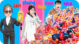 Cao Thủ Giấu Kẹo 🍭 Lén Mang Kẹo Vào Nhà ♥ Min Min TV Minh Khoa