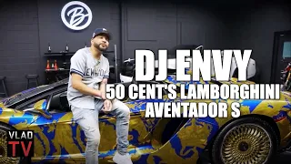 DJ Envy Shows 50 Cent's $500K "Versace" Wrapped 2020 Lamborghini Aventador S (Part 4)