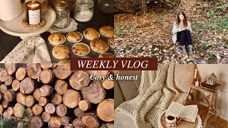 Cozy November UK Vlog 🤎 Baking delicious muffins, my weight loss journey, Throne of Glass series