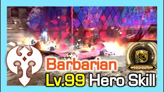 Lv99 Barbarian Hero Skill (New) / How much Gauge% per skill / Dragon Nest Korea (2023 June)