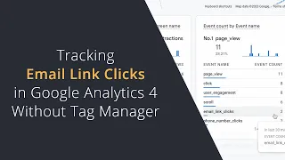 Track Email Clicks as Events in GA4 without Tag Manager | Create Custom Events in Google Analytics 4