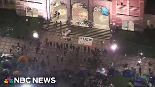 Protesters remain on UCLA campus after police order to disperse