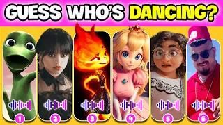 Guess The Character By Their DANCE| Who Dances Better? Wednesday, Ladybug, Elemental, Cosita, Sing 2