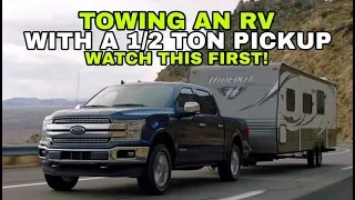 Towing a Travel Trailer RV with a 1/2 ton Pickup! Watch this!