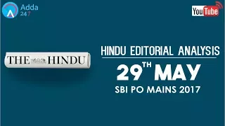 The Hindu Editorial Analysis - 29th May 2017 - SBI PO - Online Coaching for SBI, IBPS & Bank PO
