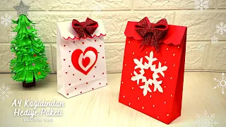 VERY EASY GIFT PACKAGE FROM A4 PAPER 🎁❤️ BIRTHDAY - CHRISTMAS GIFT BAG 🎁