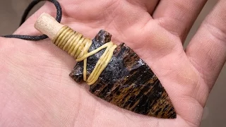 How To Make a Stone Arrow Pendant With an Obsidian Arrowhead