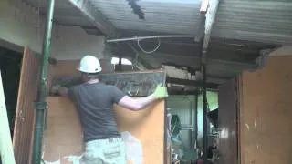 Garage Demolition - Removing a Solid Stone Wall