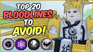 Top 20 Bloodlines You Should AVOID in Shindo Life! | Shindo Life Bloodline Tier List