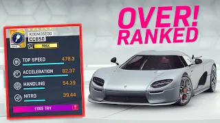 Asphalt 9: Another Over Ranked car! (New Koenigsegg CC850 test in multiplayer)