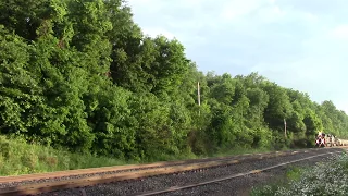 NS Penn Central heritage unit leading M4K at Enon Valley, PA