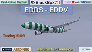 MSFS | FBW A320 NEO Exp-Version | Testing VNAV from EDDS to EDDV | VATSIM