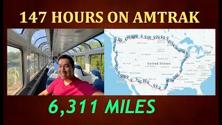 Amtrak Round Trip Loop on The Coast Starlight, Empire Builder & Texas Eagle. 14 States.