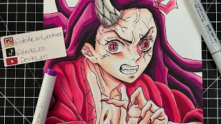 DEMON SLAYER (KIMETSU NO YAIBA) | Drawing Nezuko Kamado | Time-lapse