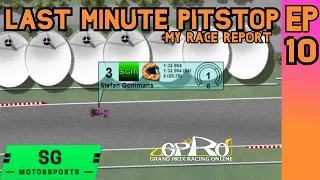 Last Minute Pitstop - My GPRO Race Report Episode 10 - Grand Prix Racing Online