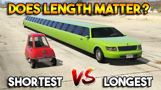 GTA 5 : LONGEST MOD LIMO VS SHORTEST MOD CAR (WHICH IS BEST?)