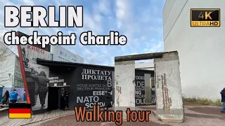 BERLIN, Germany  🇩🇪   - WALKING Tour 4K - CHECKPOINT CHARLIE - Blackbox