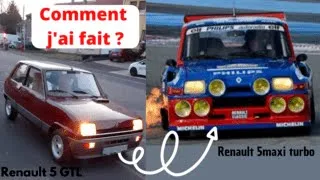 Time-lapse Comment  transformé une simple R5 en réplica de Renault 5 Maxi turbo 🔥! #r5maxi_replica.