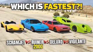 GTA 5 ONLINE - VIGILANTE VS SCRAMJET VS RUINER 2000 VS DELUXO (WHICH IS BEST SPECIAL CAR?)