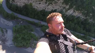 Bungy 207 m, Skypark AJ Hackett Sochi, Russia (action camera)