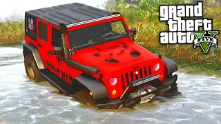 РЕАЛЬНЫЕ ПАЦАНЫ В GTA 5 - УТОПИЛ JEEP WRANGLER НА БОЛОТЕ ВО ВРЕМЯ СИЛЬНОГО ДОЖДЯ? ⚡ ГАРВИН