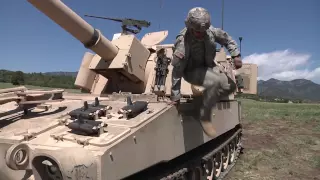 M109 Self-Propelled Howitzer live fire exercise