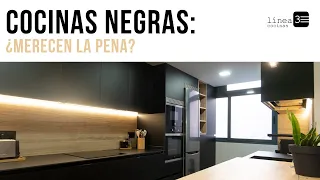 Cocinas NEGRAS: Ventajas y Desventajas. ¡Y muchos diseños!