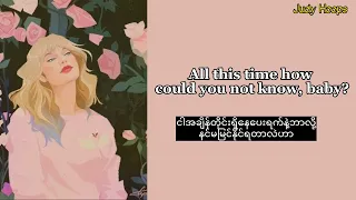 Taylor Swift - you belong with me (MMSUB lyrics)#song #taylorswift #myanmar #mmsub