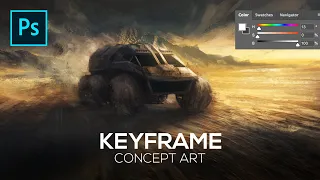 Paint at LIGHTNING FAST Speed - Photobashing Keyframe Concept Art Tutorial Photoshop