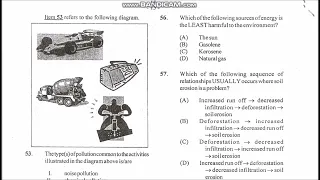 CSEC  CXC GEOGRAPHY | PAST PAPER MULTIPLE CHOICE | PAPER 1 2007