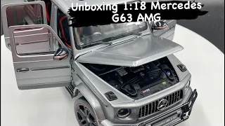 Unboxing 1/18 scale Mercedes G63 AMG diecast model car مجسم مرسيدس جي كلاس  آه ام جي