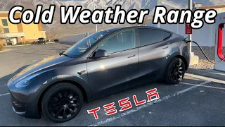 Tesla Model Y Long Range Test |  Freezing Weather Range