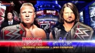 WWE Survivor Series AJ Styles Vs Brock Lesner full Match Simulation