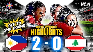 Philippines vs Lebanon Highlights | AFC U17 Women's Asian Cup Qualifiers #labanfilipinas