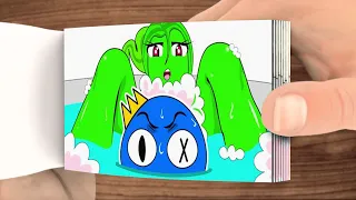 Blue x Green - kiss | Rainbow Friends | Roblox Animation Cartoon - flip book