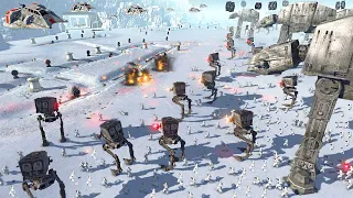 Largest Stormtrooper Invasion of HOTH TRENCHES Ever... - Men of War: Star Wars Mod
