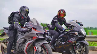 Kawasaki Zx10R 2022 Vs Suzuki HayaBusa | Race Till Their Potential | Full Throttle💪