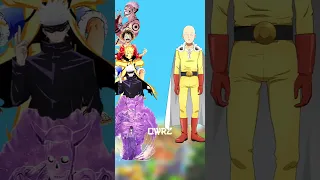 who is strongest || saitama vs naruto,sasuke,gojo,sukuna and luffy